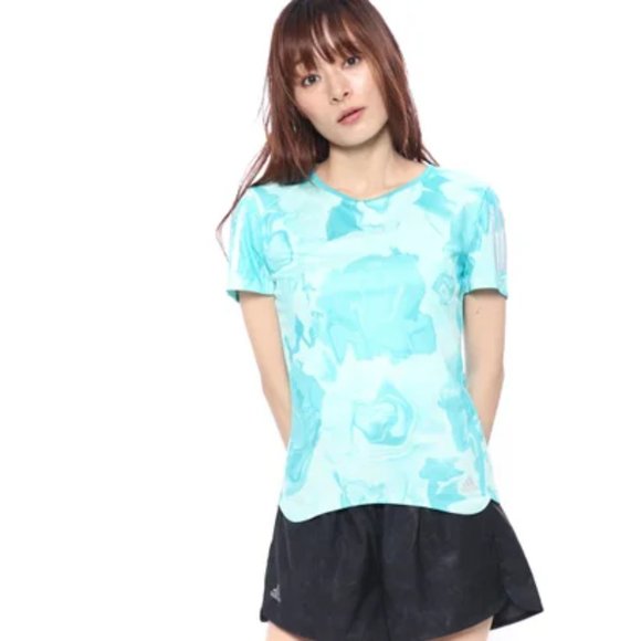 adidas Tops Adidas Blue Green Watercolor Response Energy Running